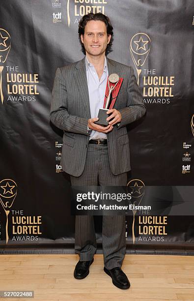 Actor Steven Pasquale attends the press room for the 31st Annual Lucille Lortel Awards at NYU Skirball Center on May 1, 2016 in New York City.