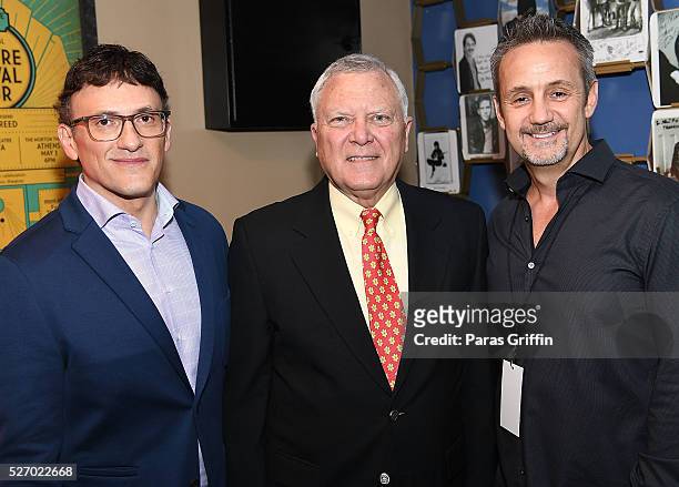 Director Anthony Russo, Georgia Governor Nathan Deal, and producer Mitch Bell backstage at "Captain America: Civil War" Atlanta Cast & Filmmakers...