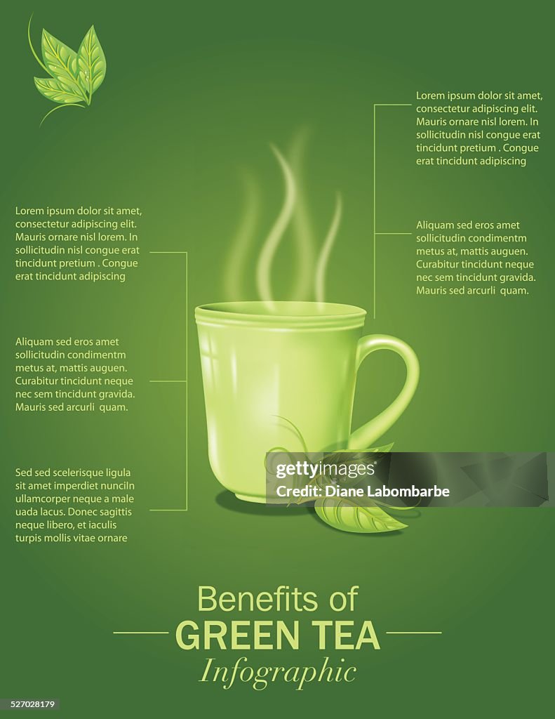 Green Tea Infographic High-Res Vector Graphic - Getty Images
