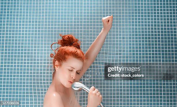 lovely song in my bath - person singing stock pictures, royalty-free photos & images