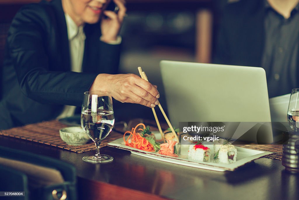 Businesspeople Having Lunch Together