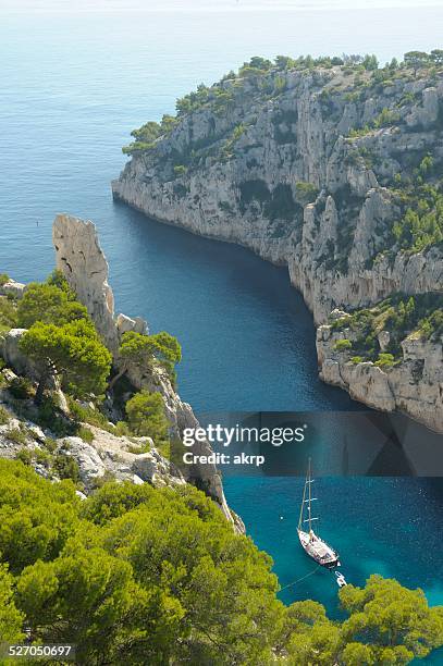 calanques d'en vau - french riviera - calanques stock pictures, royalty-free photos & images