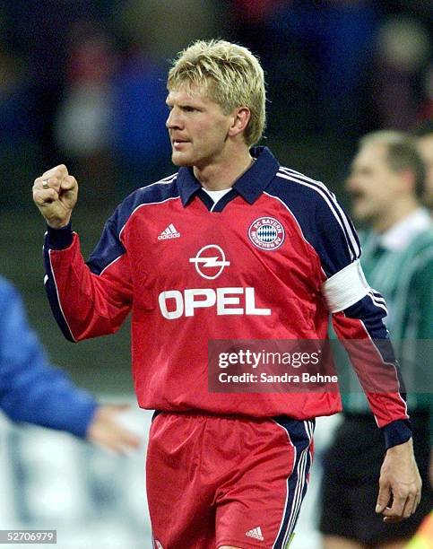 Muenchen; FC BAYERN MUENCHEN - VFL BOCHUM 3:2; JUBEL Stefan EFFENBERG/BAYERN nach seinem TOR zum 3:2