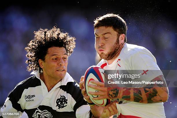 England v Barbarians RFU Twickenham UK Babarians Doug Howlett and Englands Matt Banahan The Barbarians won 33-26