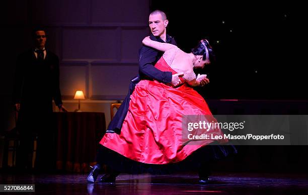 Matthew Bourne's SWAN LAKE performed at Sadlers Well Theatre London UK The Swan's Entrance The Stranger Duet/Tango The Swan Jonathan Olivier The...