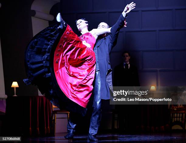 Matthew Bourne's SWAN LAKE performed at Sadlers Well Theatre London UK The Stranger Duet/Tango The Swan Jonathan Olivier The Prince Sam Archer The...