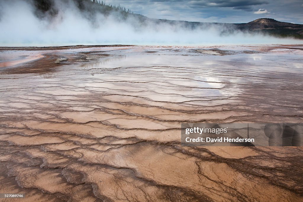 Terraces at Grand Prismatic Spring, Wyoming, USA