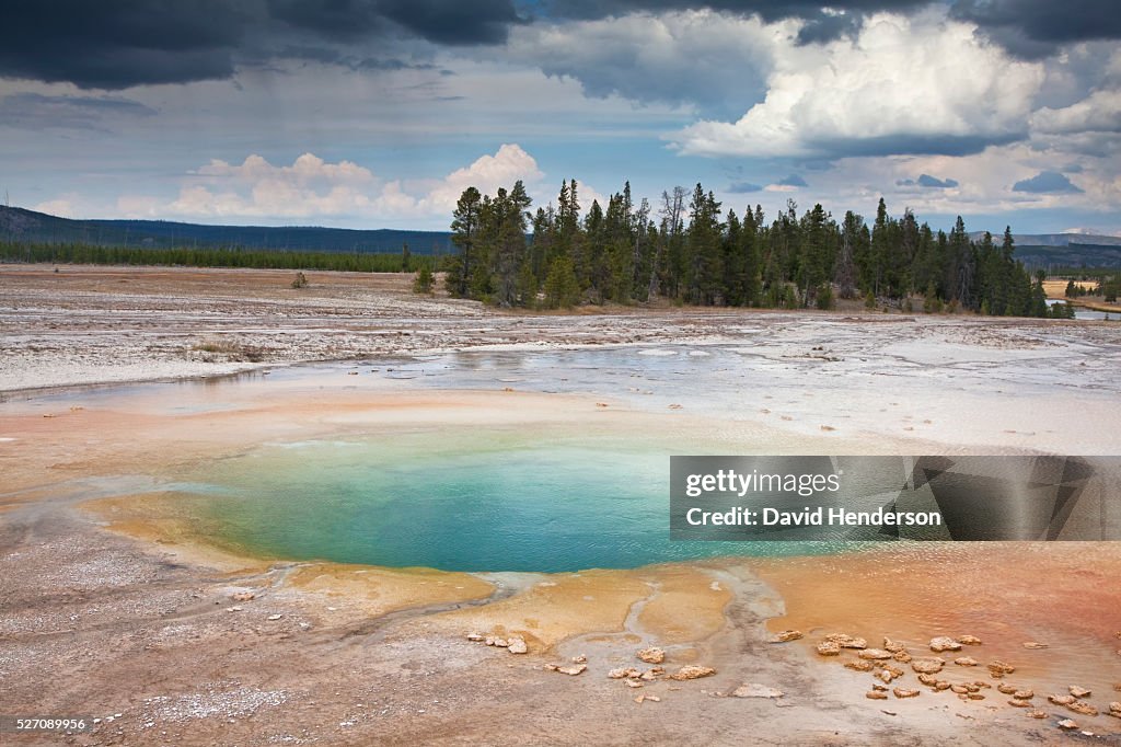 Volcanic thermal pool, Wyoming, USA