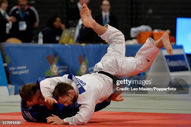 British open Judo at the SSE Arena Wembley UK Final: 66 KG Nathan Burns GBR v Sam Hall GBR