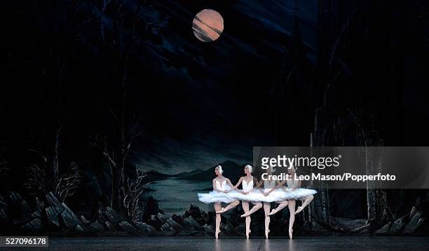 The St Petersburg Ballet Theatre Season at the London Coliseum UK SWAN LAKE Four little swans: Members of the Company