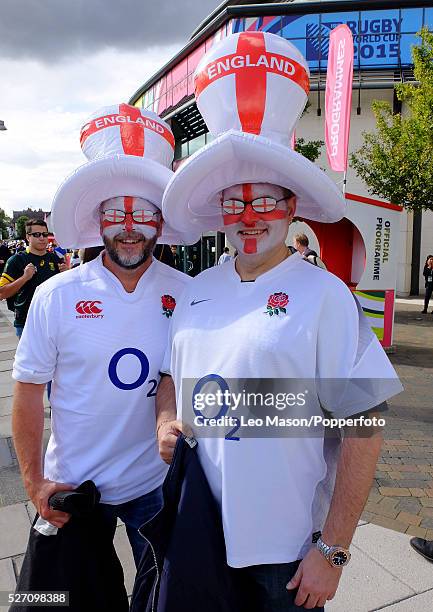 Rugby World Cup at RFU Twickenham UK England v Fiji Opening Ceremony , general views, ambiance and fans etc outside the stadium