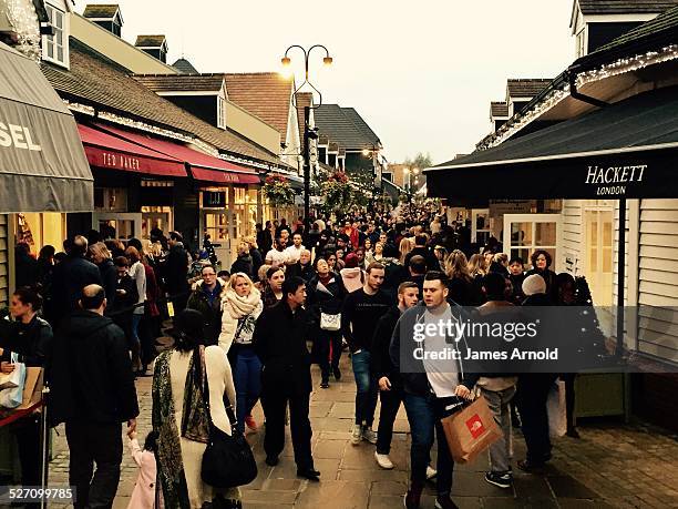 Black Friday at Bicester Village designer outlet shopping centre, Oxfordshire, UK. Friday 28 November 2014