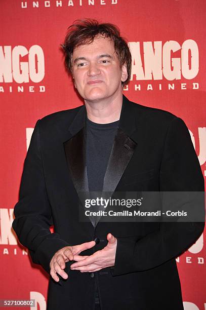 Quentin Tarantino during the premiere of the film Django unchained