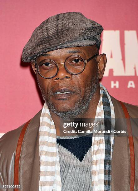 Samuel Jackson during the premiere of the film Django unchained