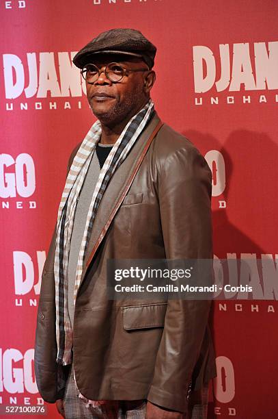 Samuel Jackson during the premiere of the film Django unchained