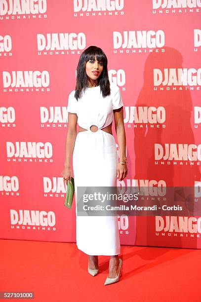 Kerry Washington during the premiere of the film Django unchained