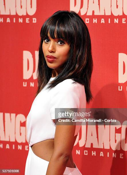 Kerry Washington during the premiere of the film Django unchained