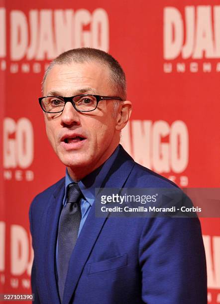Christoph Waltz during the premiere of the film Django unchained