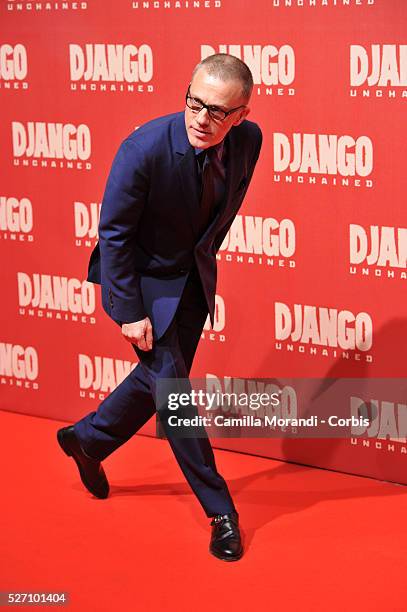 Christoph Waltz during the premiere of the film Django unchained