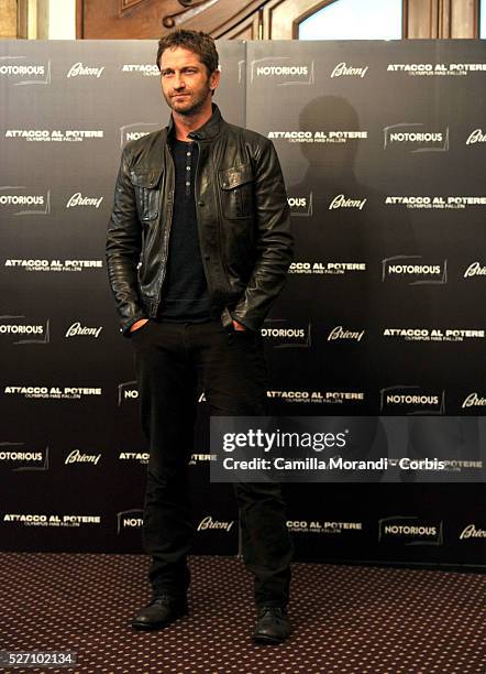 Gerad Butler during the photocall of the film Olympus Has Fallen