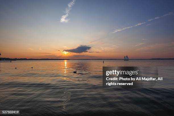 silhouettes - lake mendota stock pictures, royalty-free photos & images