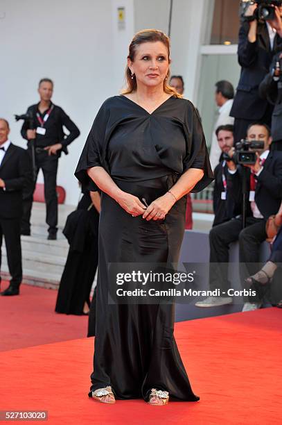 Carrie Fisher during the premiere of the film Gravity at 70��Venice Film Festival