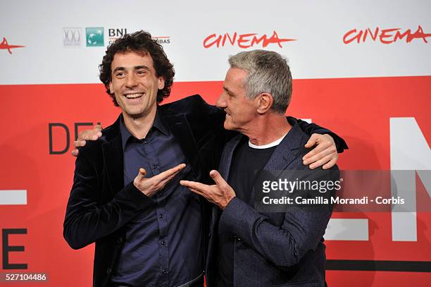 Rome Film Festival Elio Germano and Ernesto Fiorelli during the photocall of the film L'ultima ruota del carro