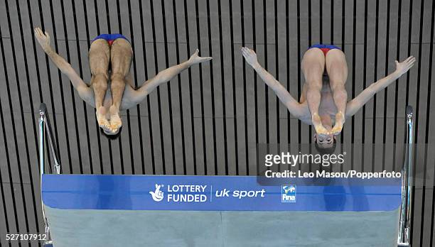 London Prepares Series 18th FINA Diving World Cup Olympic Aquatic Center Olympic Park London UK Mens 10m Synchronised 10m Platform Final David Boudia...