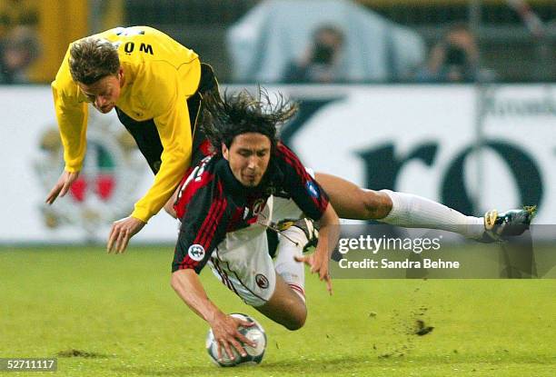 Halbfinale, Dortmund; BORUSSIA DORTMUND - AC MAILAND 4:0; Christian WOERNS/DORTMUND, Jose MARI/MAILAND