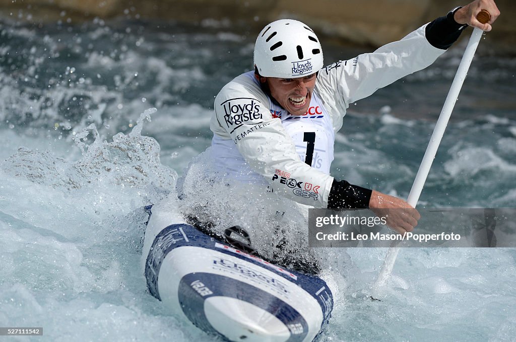 The Canoe Slalom British Olympic Games selection trials Lee Water Water Centre