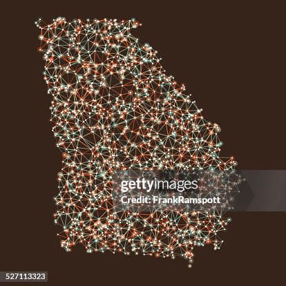 Georgia State Map Network Mesh Georgia State Map Network Mesh