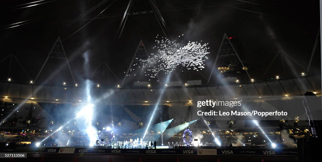 Official opening and celebration of the main LONDON 2012 Olympic Stadium Olympic Park UK