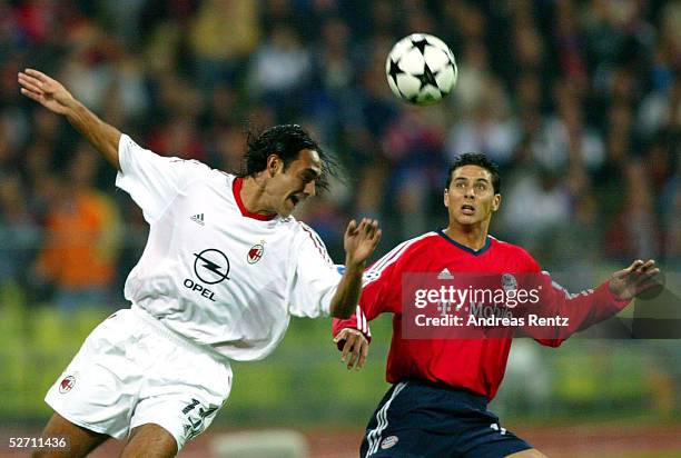 Muenchen; FC BAYERN MUENCHEN - AC MAILAND; Alessandro NESTA/MAILAND, Claudio PIZARRO/BAYERN