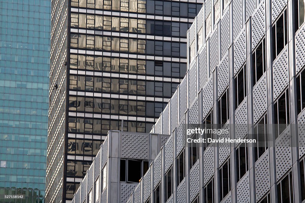 Textures and reflections on skyscrapers