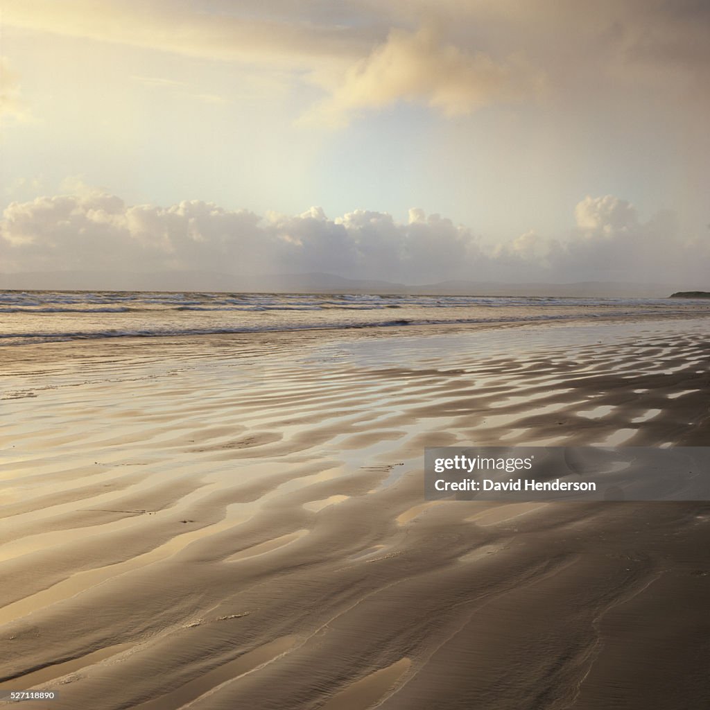 Sand ridges on beach