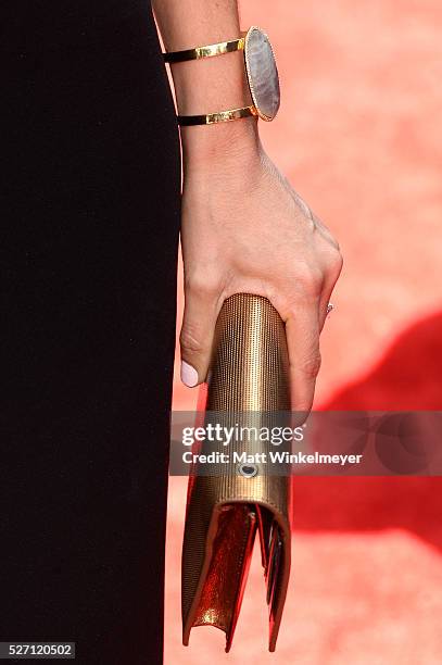 Actress Elizabeth Bogush arrives at the 43rd Annual Daytime Emmy Awards at the Westin Bonaventure Hotel on May 1, 2016 in Los Angeles, California.