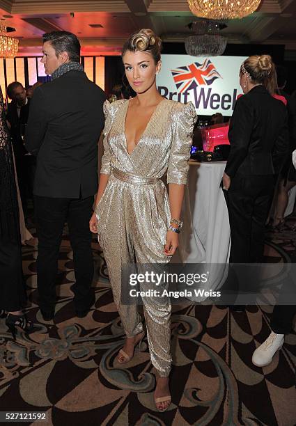 Miss Universe Great Britain, Amy Willerton attends BritWeek's 10th Anniversary VIP Reception & Gala at Fairmont Hotel on May 1, 2016 in Los Angeles,...