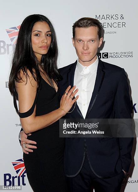 Actors Miranda Rae Mayo and Luke Baines attend BritWeek's 10th Anniversary VIP Reception & Gala at Fairmont Hotel on May 1, 2016 in Los Angeles,...