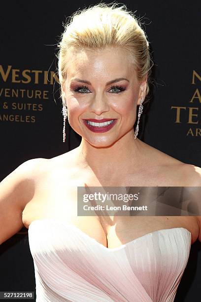 Actress Jessica Collins attends the 2016 Daytime Emmy Awards - Arrivals at Westin Bonaventure Hotel on May 1, 2016 in Los Angeles, California.