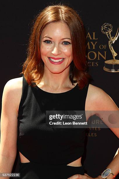 Actress Elizabeth Bogush attends the 2016 Daytime Emmy Awards - Arrivals at Westin Bonaventure Hotel on May 1, 2016 in Los Angeles, California.