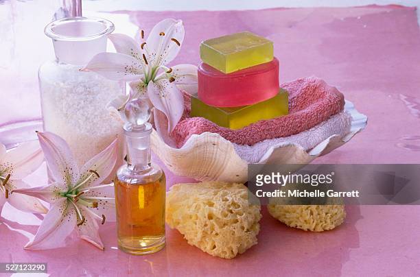 bath accessories - bath salt stock pictures, royalty-free photos & images