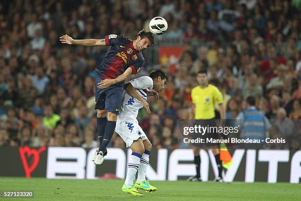 Planas of FC Barcelona during the Joan Gamper Trophy match between FC Barcelona and UC Sampdoria at the Camp Nou Stadium on August 20, 2012 in...