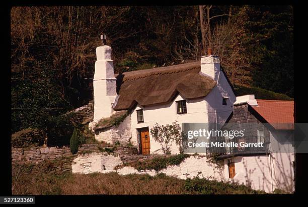 shelley's cottage in lynmouth, devon - shelley michelle stock-fotos und bilder