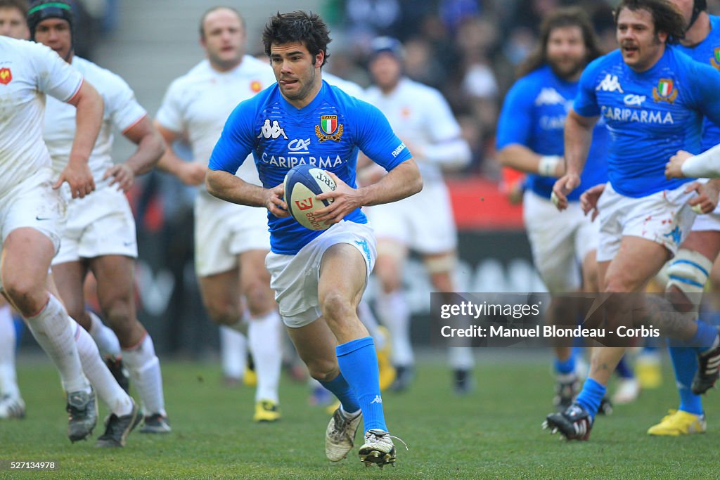 The Razz Rugby Luke Mc Lean of Italy in action during the RBS Six Nations... News ...