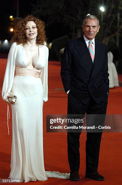 Actress Francesca Dellera and director of Medusa Cinema Carlo Rossella at the premiere of "Videoarte:attori/spettatori" during the 2nd Rome Film...