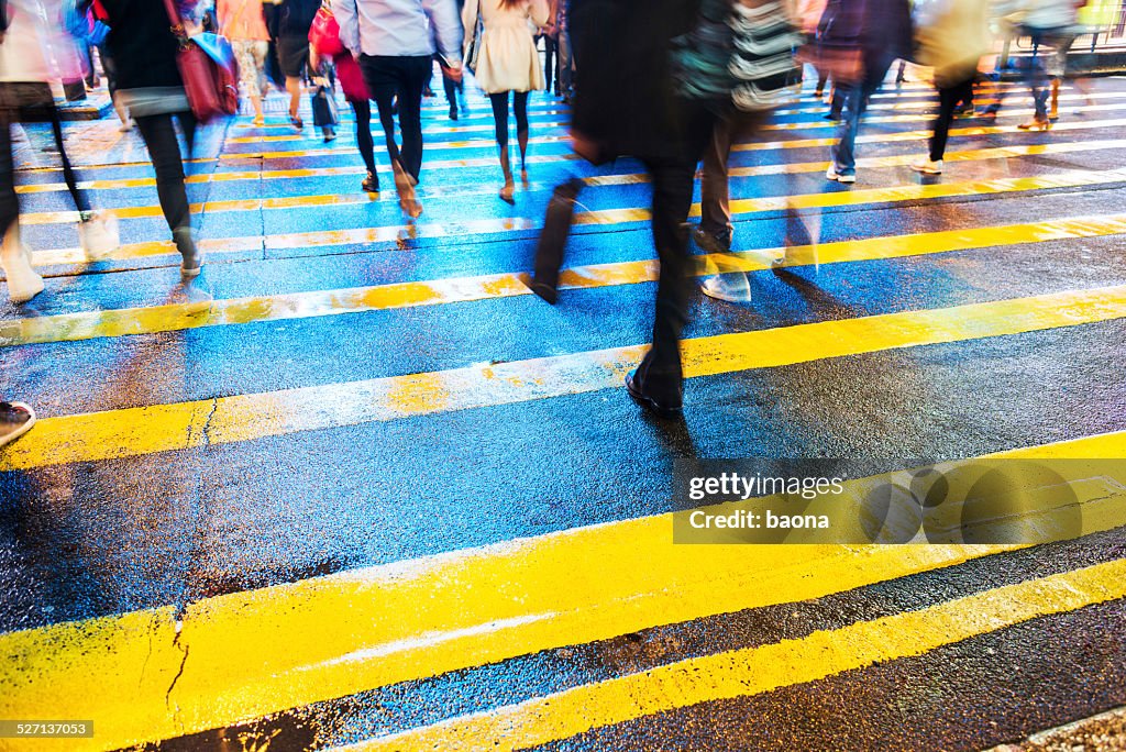 Crossing street