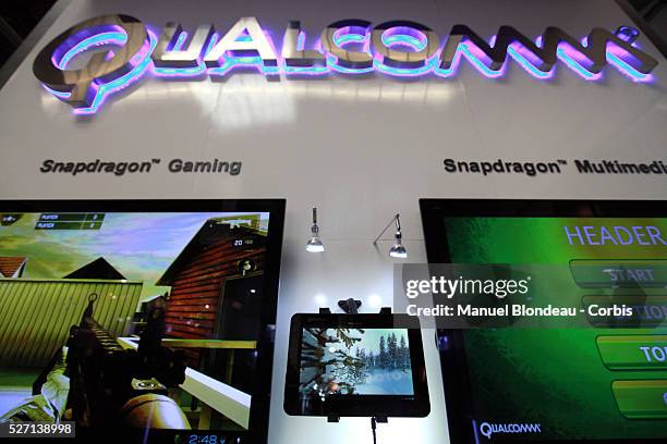 The Qualcomm tablet is pictured at the Mobile World Congress in Barcelona, Spain, on Thursday, March 1, 2012. The 2012 Mobile World Congress, the...