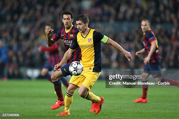 Gabi of Club Atletico de Madrid during the UEFA Champions league Quarter Final first leg football match between FC Barcelona and Club Atletico de...