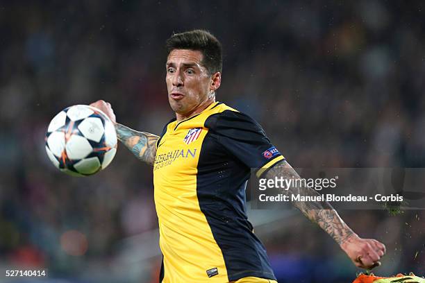 Jose Sosa of Club Atletico de Madrid during the UEFA Champions league Quarter Final first leg football match between FC Barcelona and Club Atletico...