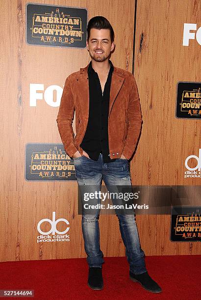 Singer Chase Bryant poses in the press room at the 2016 American Country Countdown Awards at The Forum on May 01, 2016 in Inglewood, California.